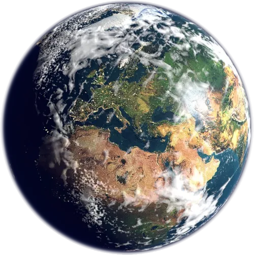 Satellitenansicht unseres Planeten Erde