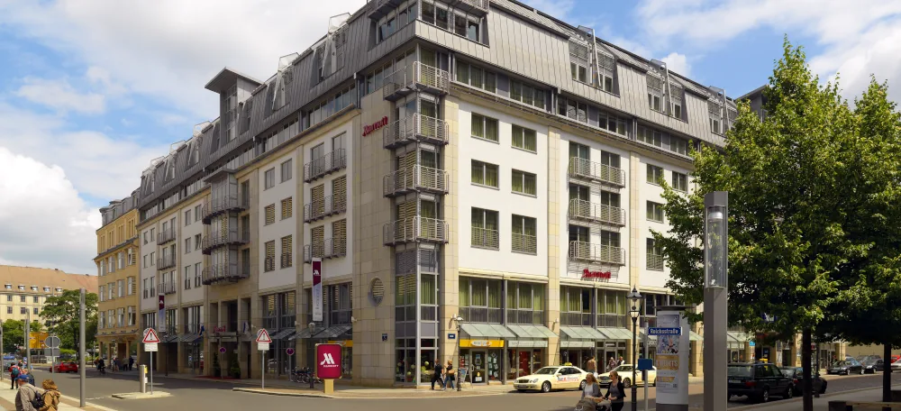 Außenansicht des Leipzig Marriott Hotels