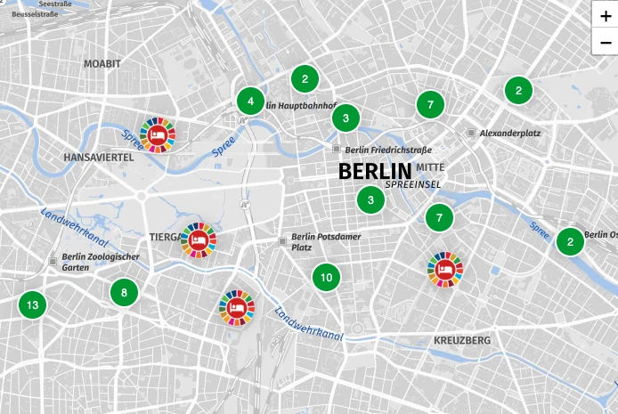 Interaktive Karte der neuen Green Key-Website greenkeywelt.de
