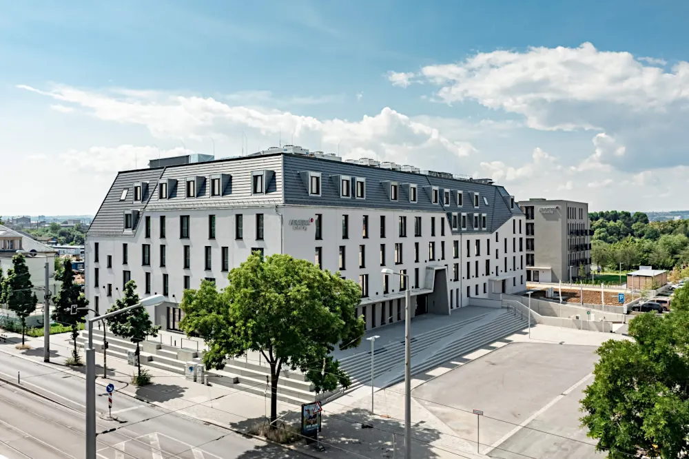 Außenansicht des ARCOTEL HafenCity Dresden