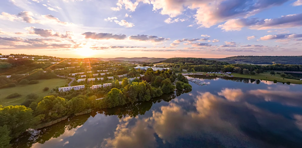 Luftaufnahme des Center Parcs - Park Bostalsee