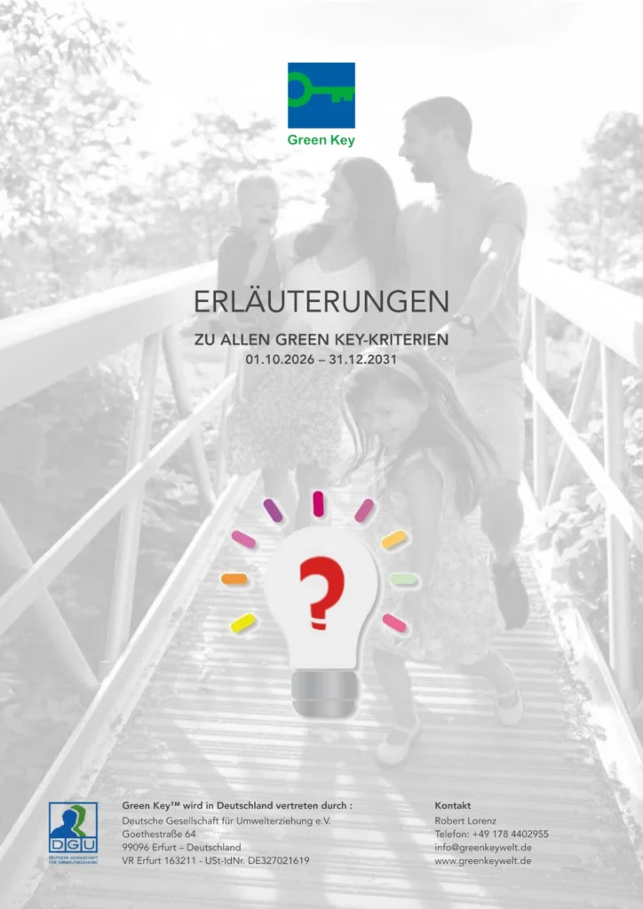 Titelseite der Erläuterungen zu den Green-Key-Kriterien 2026–2031