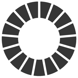 Logo schwarz-weiss der Vereinten Nationen für nachhaltige Entwicklung, das einen Ring in den 17 Farben der Ziele darstellt.